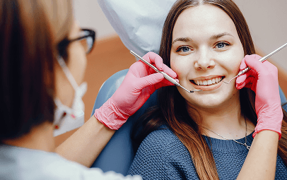 Smiling patient during a whitening consultation